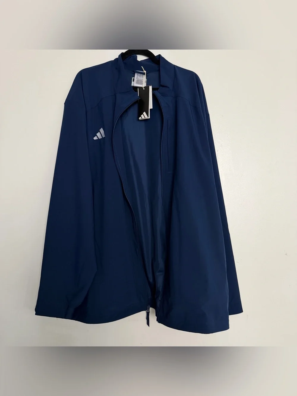 Men’s Adidas Full Zip Woven Travel Jacket Team Navy Size 3XL